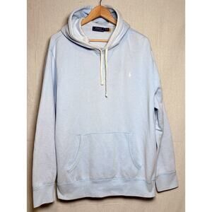 Polo Ralph Lauren Hoodie Sweatshirt Men's XL Extra Large Blue Pullover Pony Logo